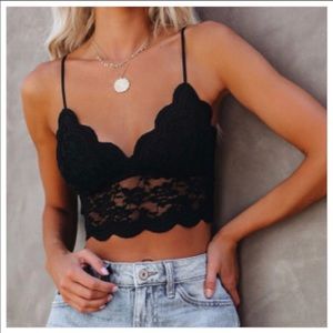 Black lace bralette